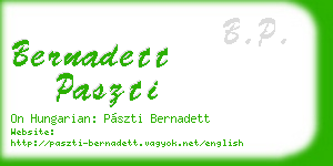 bernadett paszti business card